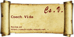 Csech Vida névjegykártya